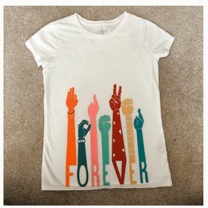 Girls forever sign language T-shirt size 10/12